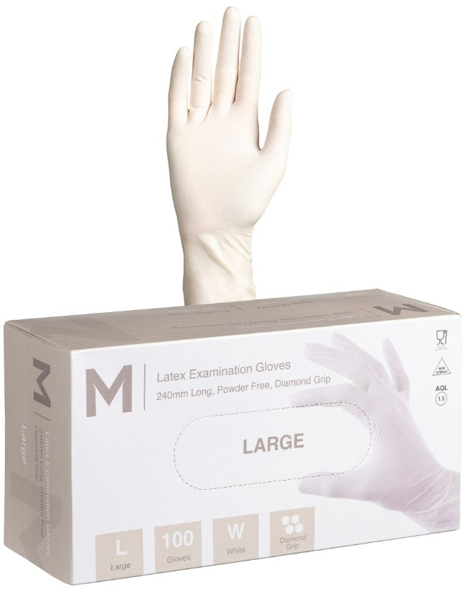 'M' Gloves - Latex, Powder Free