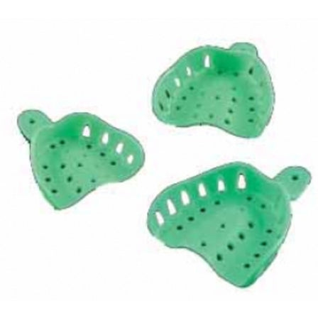 UNIDENT Green Impression Trays, Edentulous, Bag/12